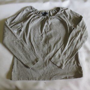4/$14 GAP henley style GRAY long-sleeved TSHIRT tee TOP size 8/10